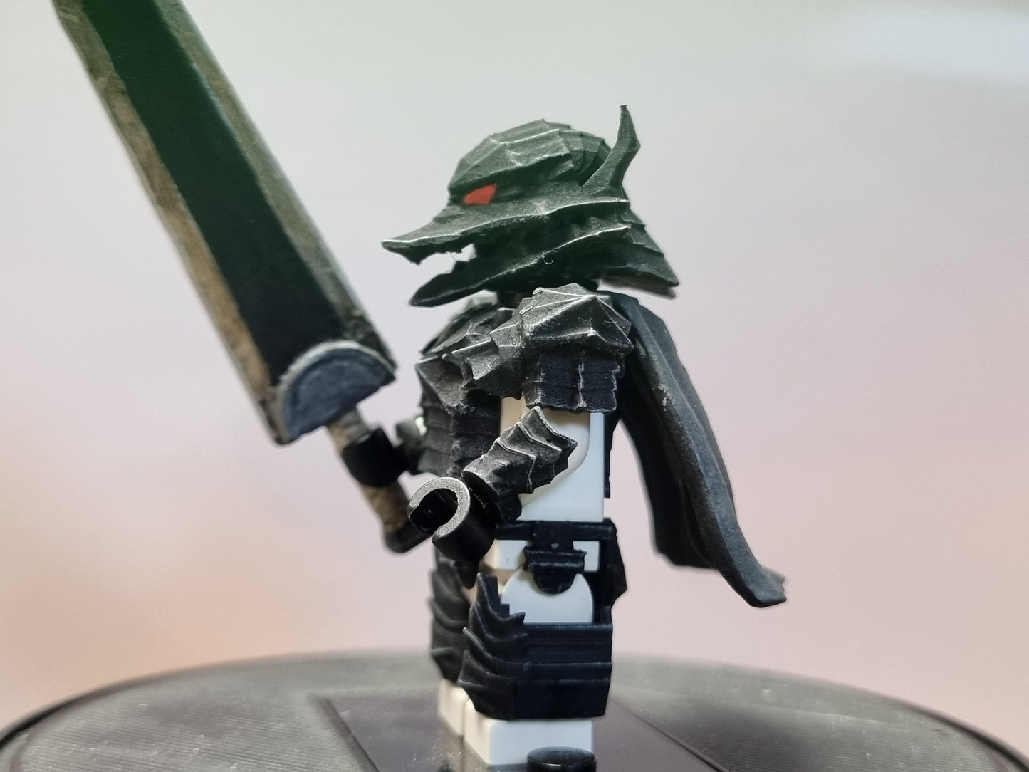 Building toy painted custom 3D printed dog armor set