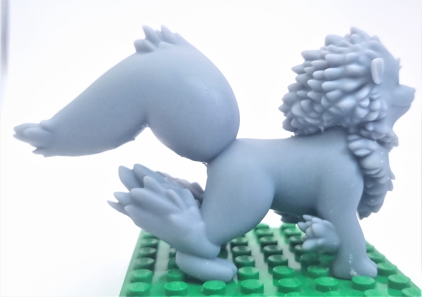 Building toy custom 3D printed fire wolve!