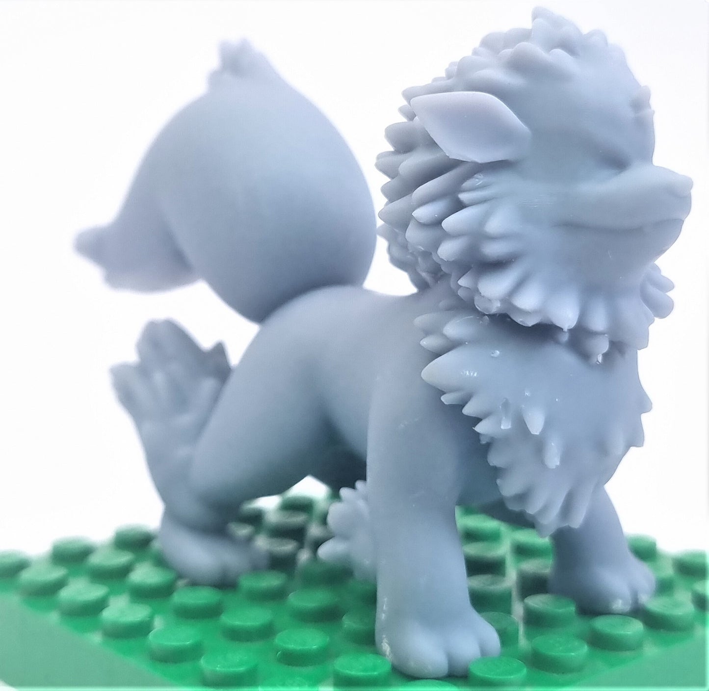 Building toy custom 3D printed fire wolve!
