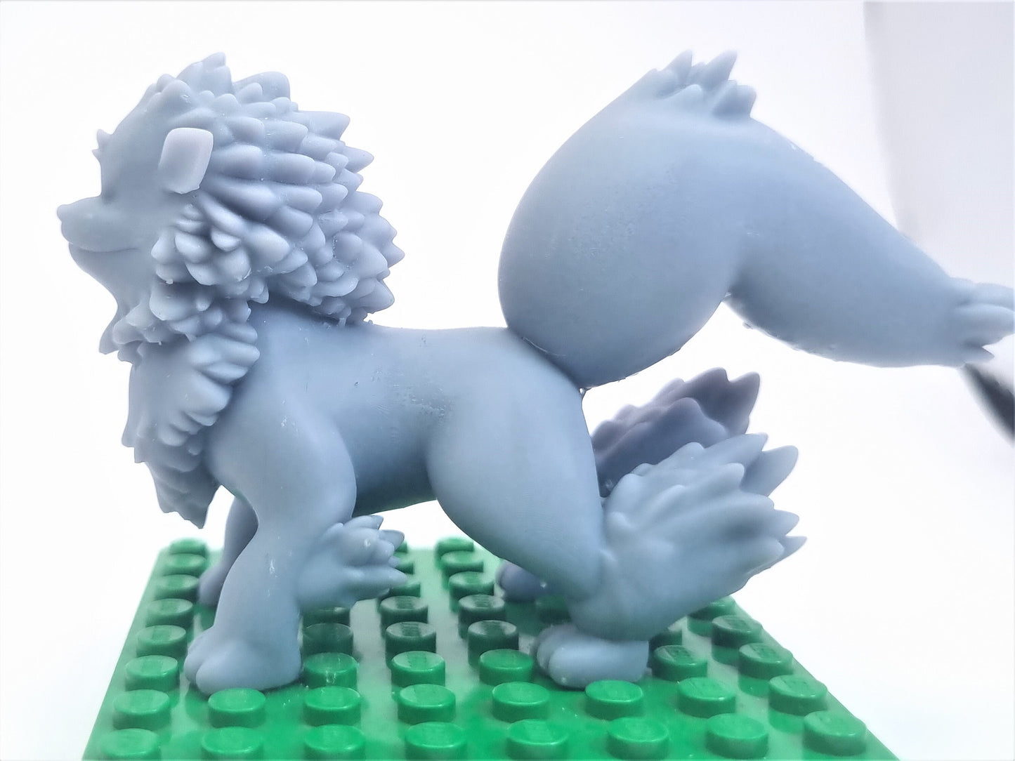 Building toy custom 3D printed fire wolve!