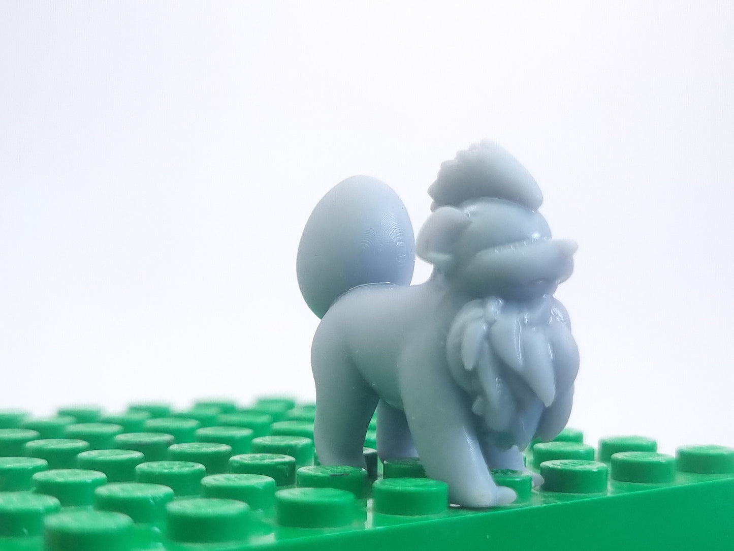 Building toy custom 3D printed small fire wolve!