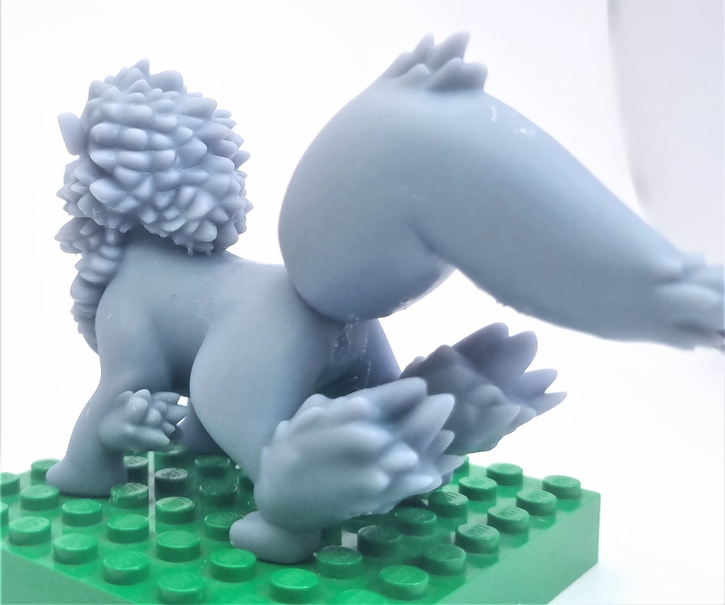 Building toy custom 3D printed fire wolve!
