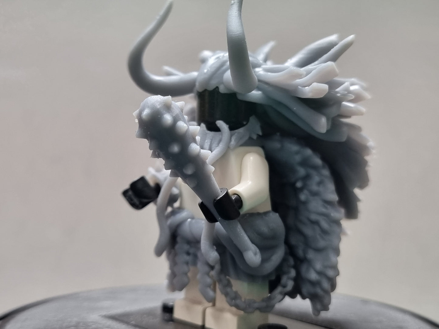 Building toy custom 3D printed small dragon bull armor set