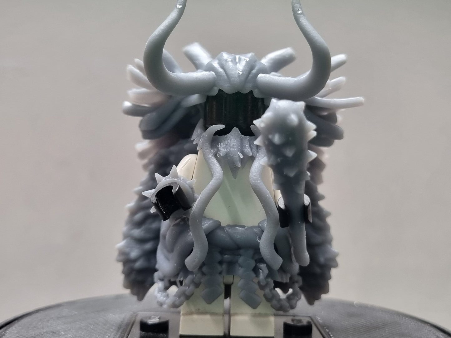 Building toy custom 3D printed small dragon bull armor set