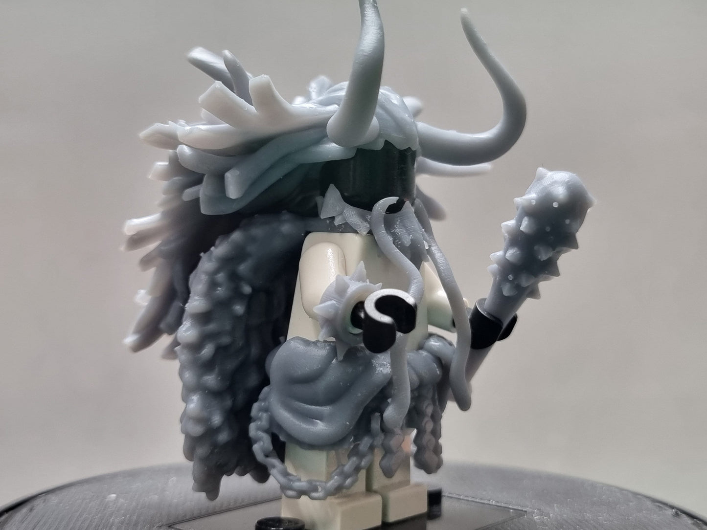 Building toy custom 3D printed small dragon bull armor set
