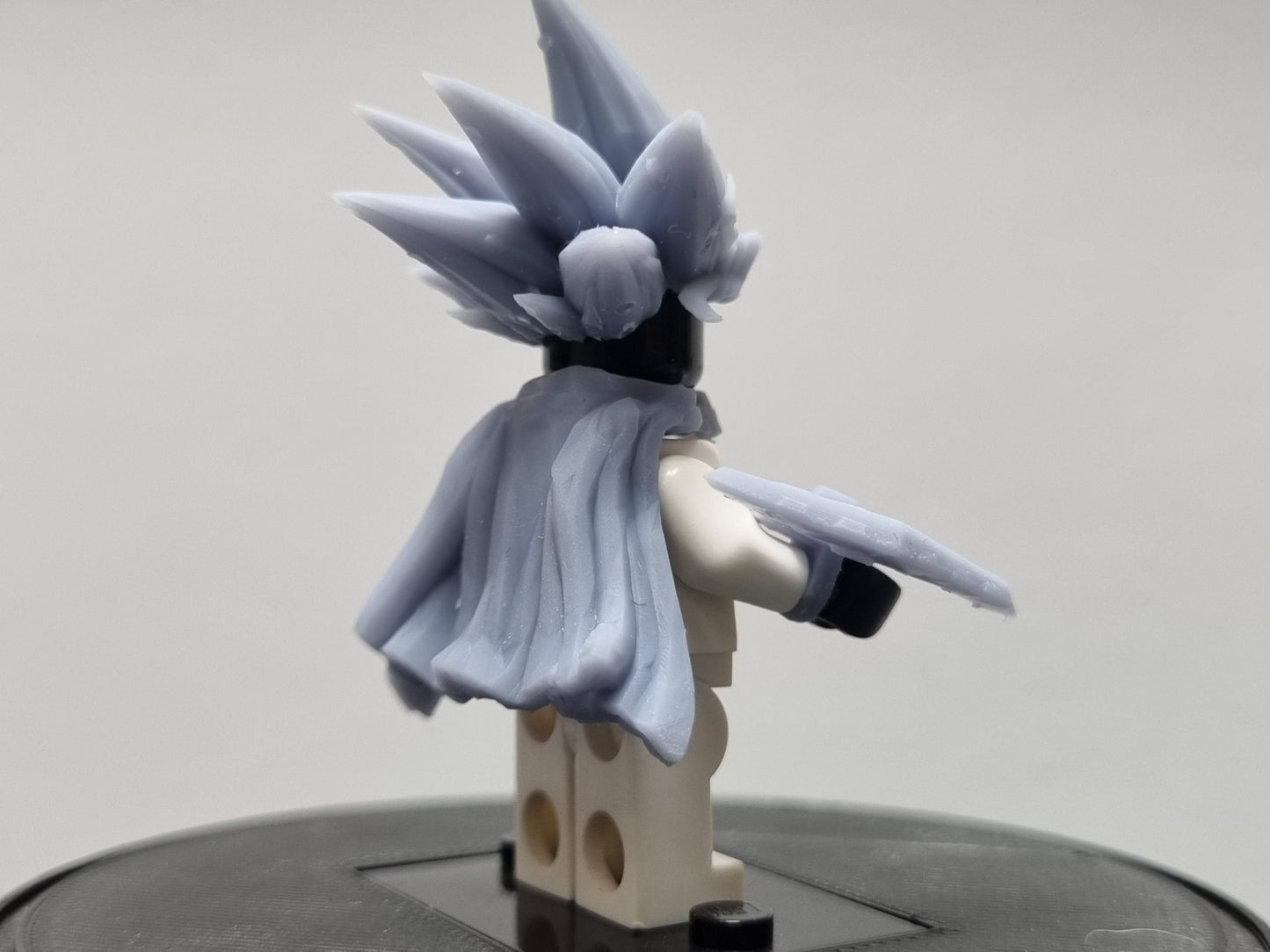 Building toy custom 3D printed card master with spikey hair!