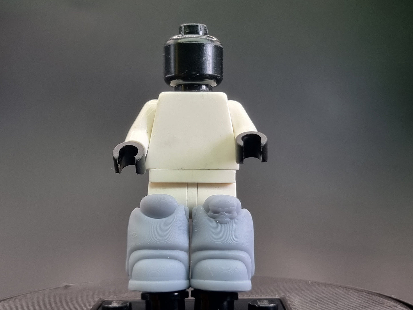 Building toy space warrior leg pack!