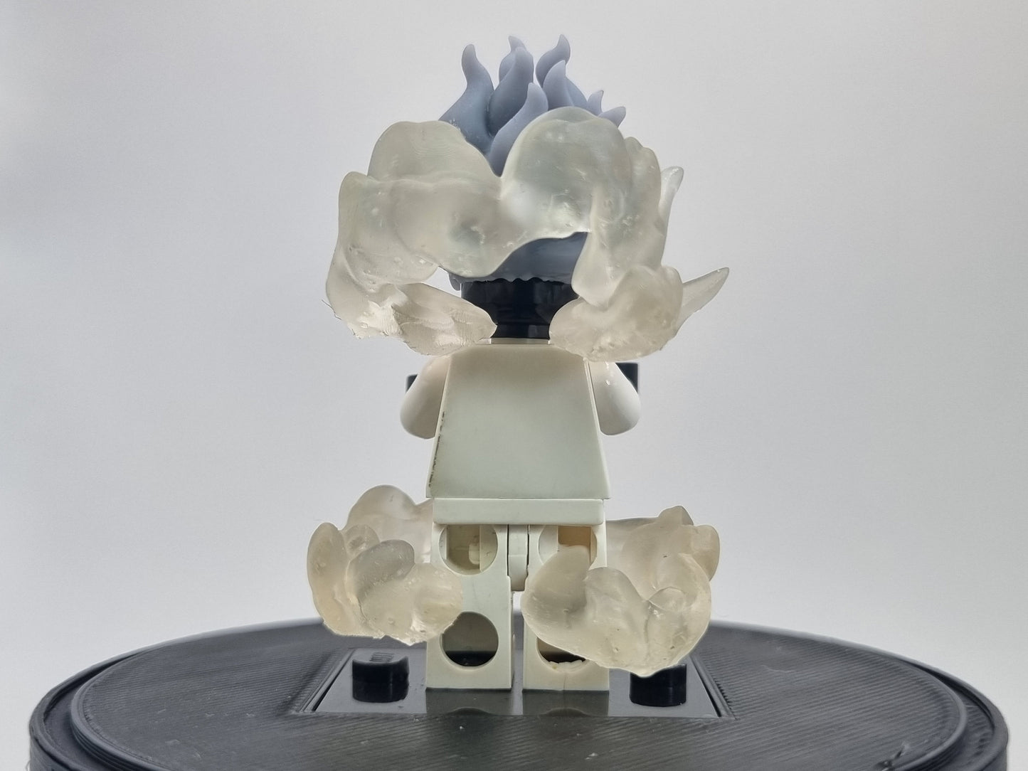 Building toy custom 3D printed transparent cloud man