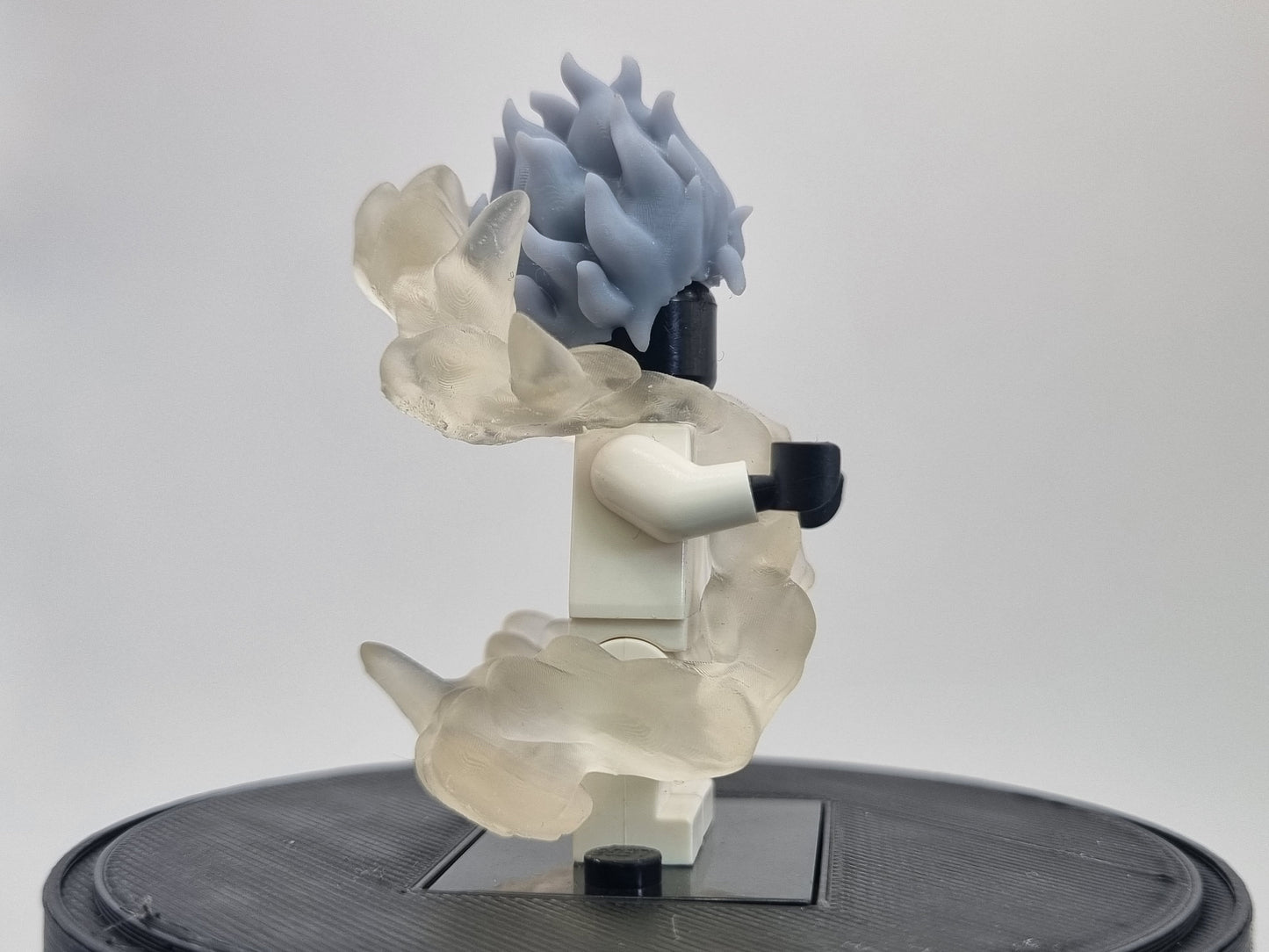 Building toy custom 3D printed transparent cloud man