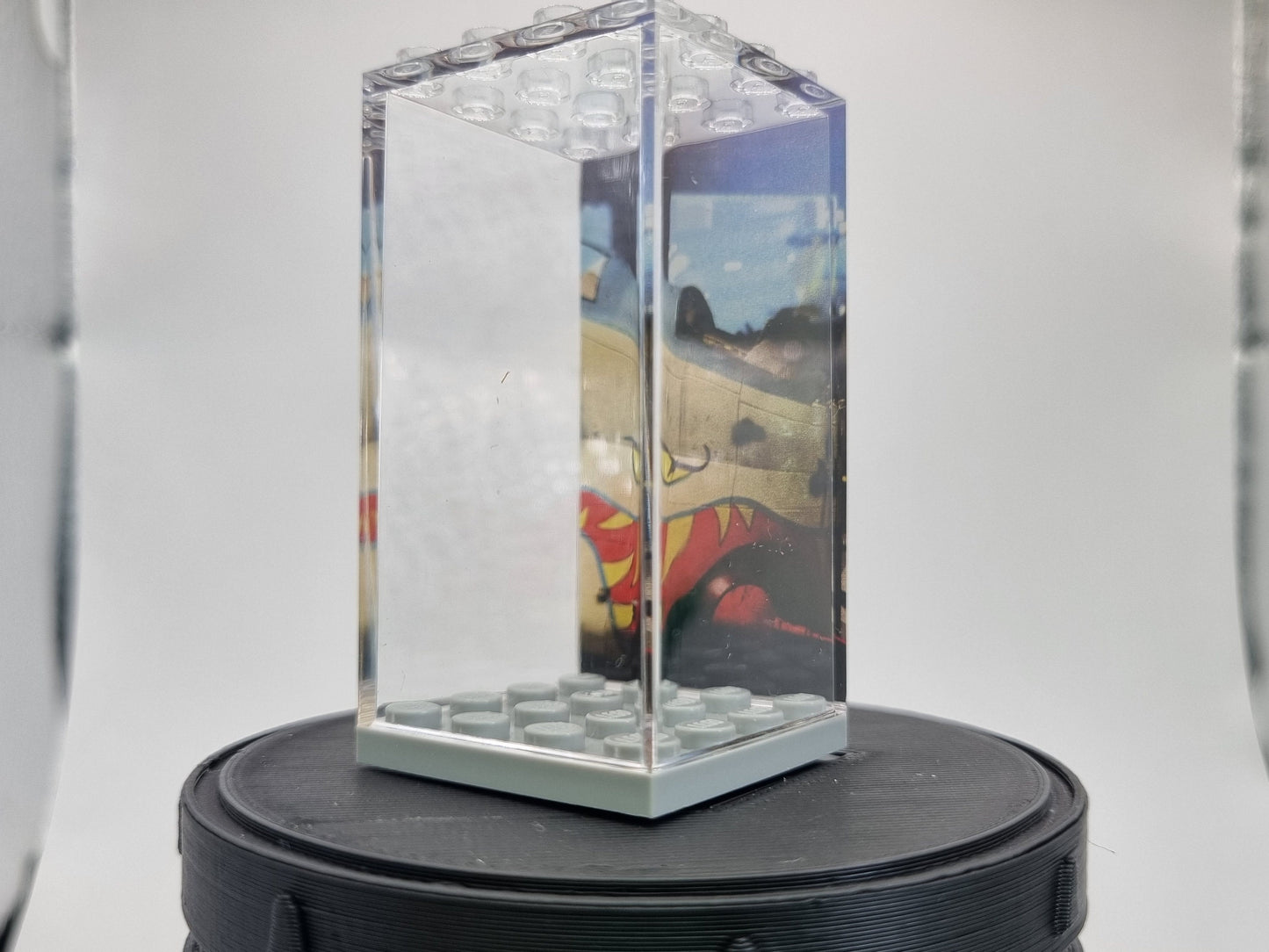Building toy tigershark UV printed display case!