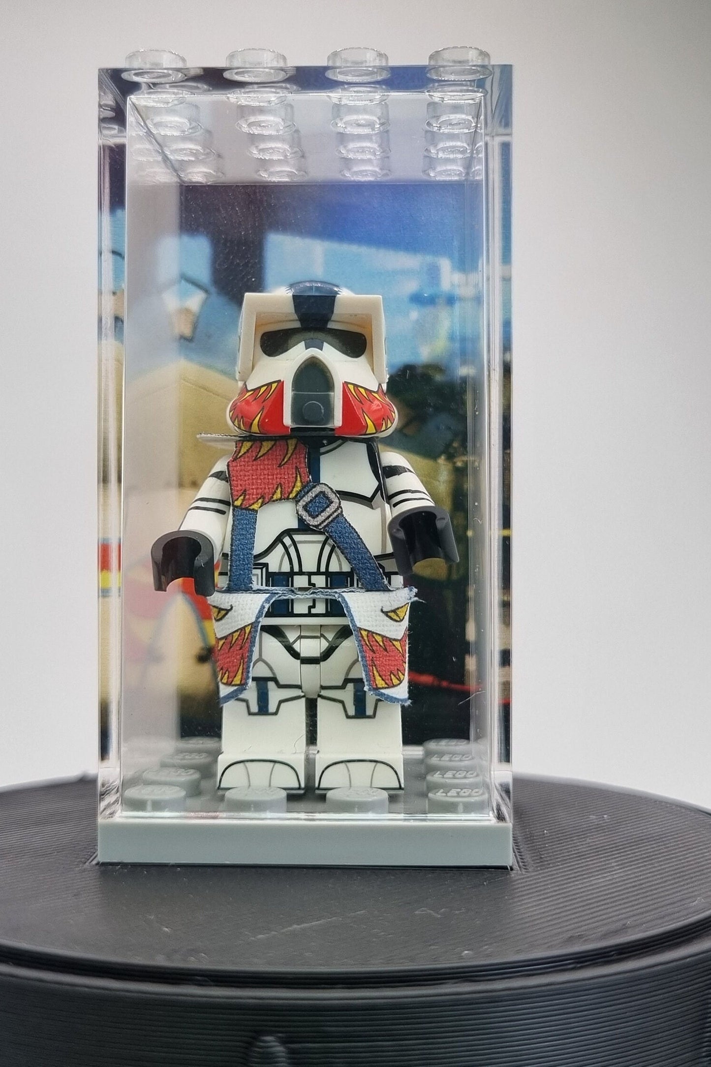Building toy tigershark UV printed display case!