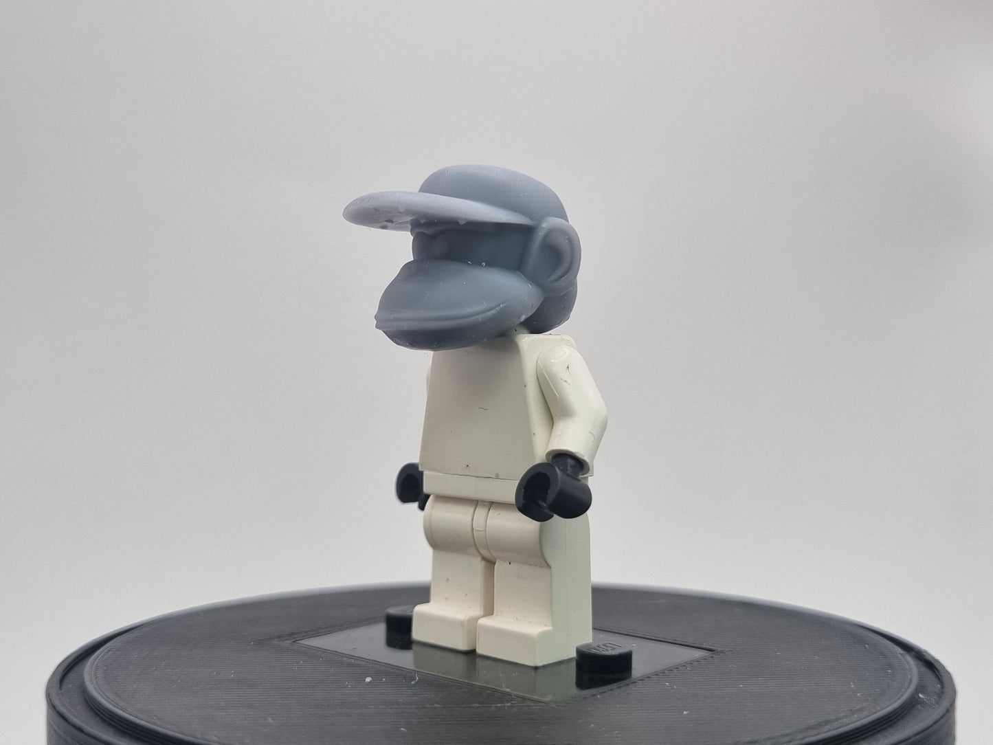 Building toy custom 3D printed monkey head!