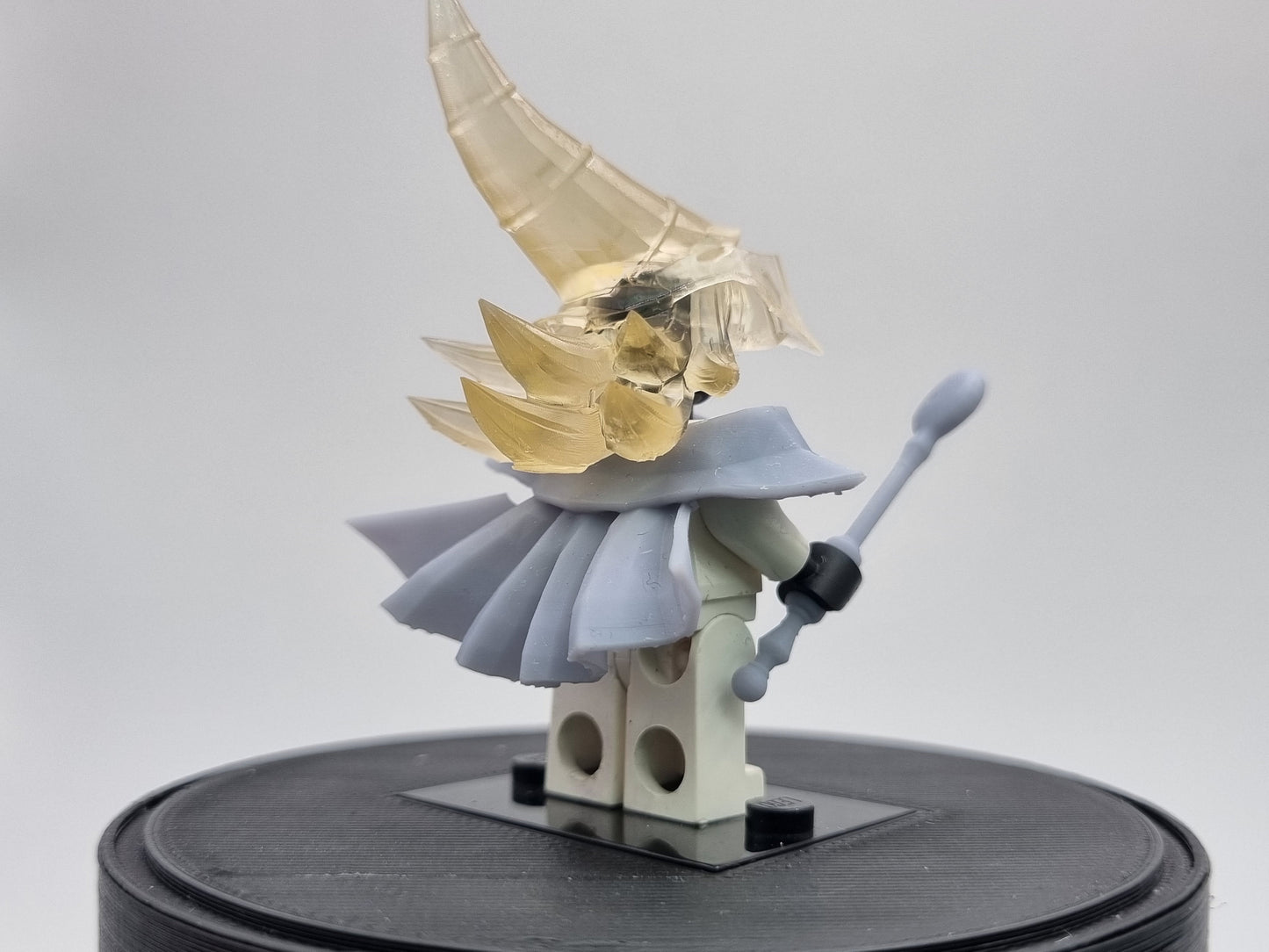 Building toy custom 3D printed female monster sorcerer