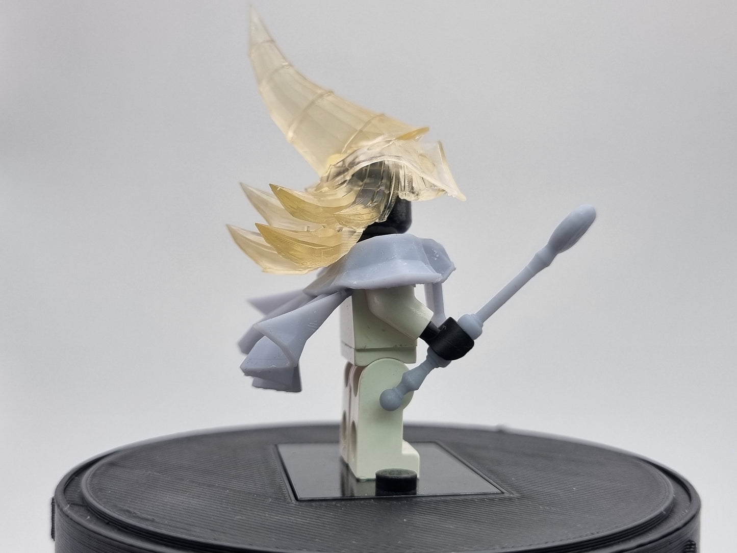 Building toy custom 3D printed female monster sorcerer