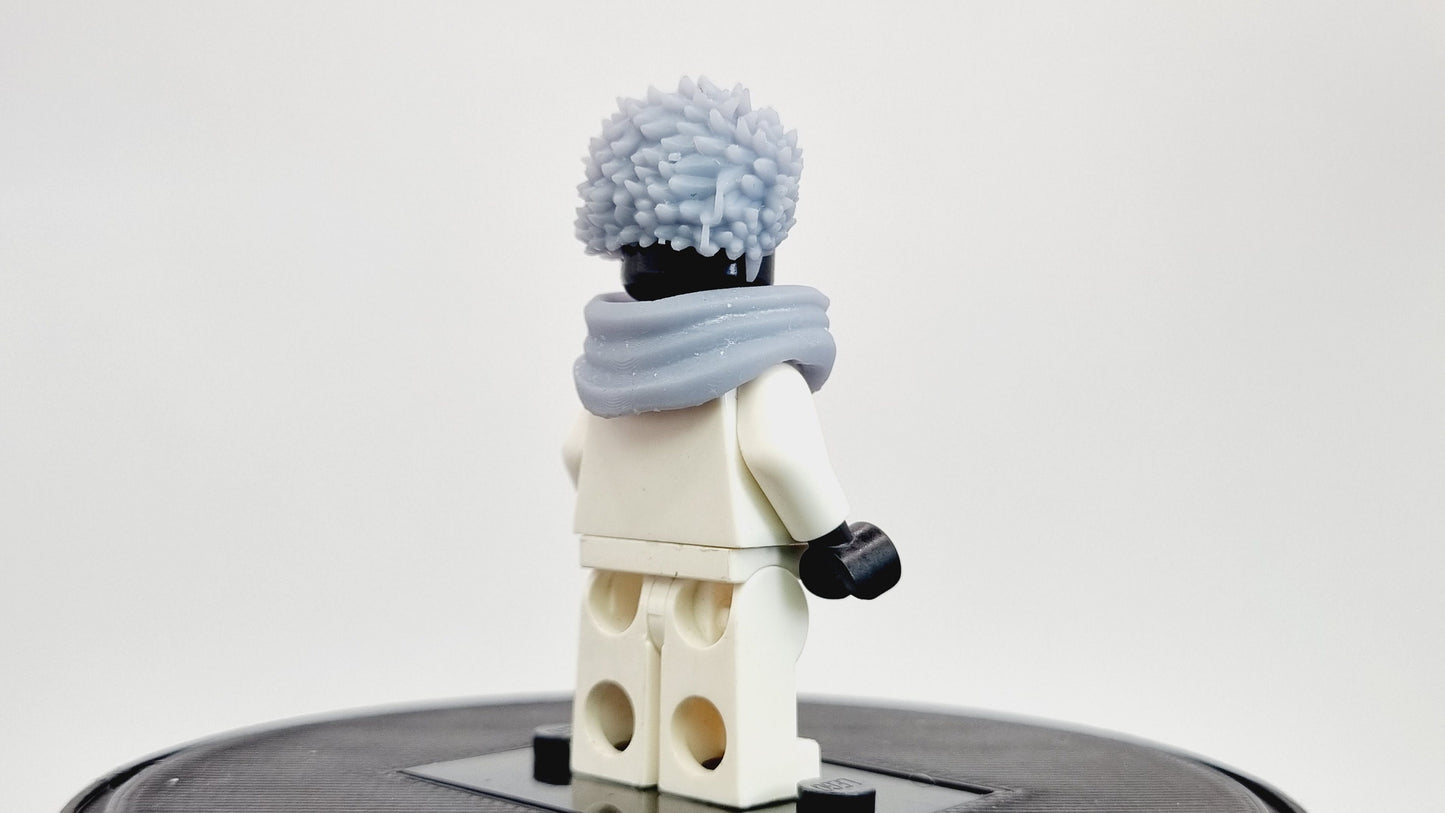 Building toy ninja sorcerer with small spikey hair!