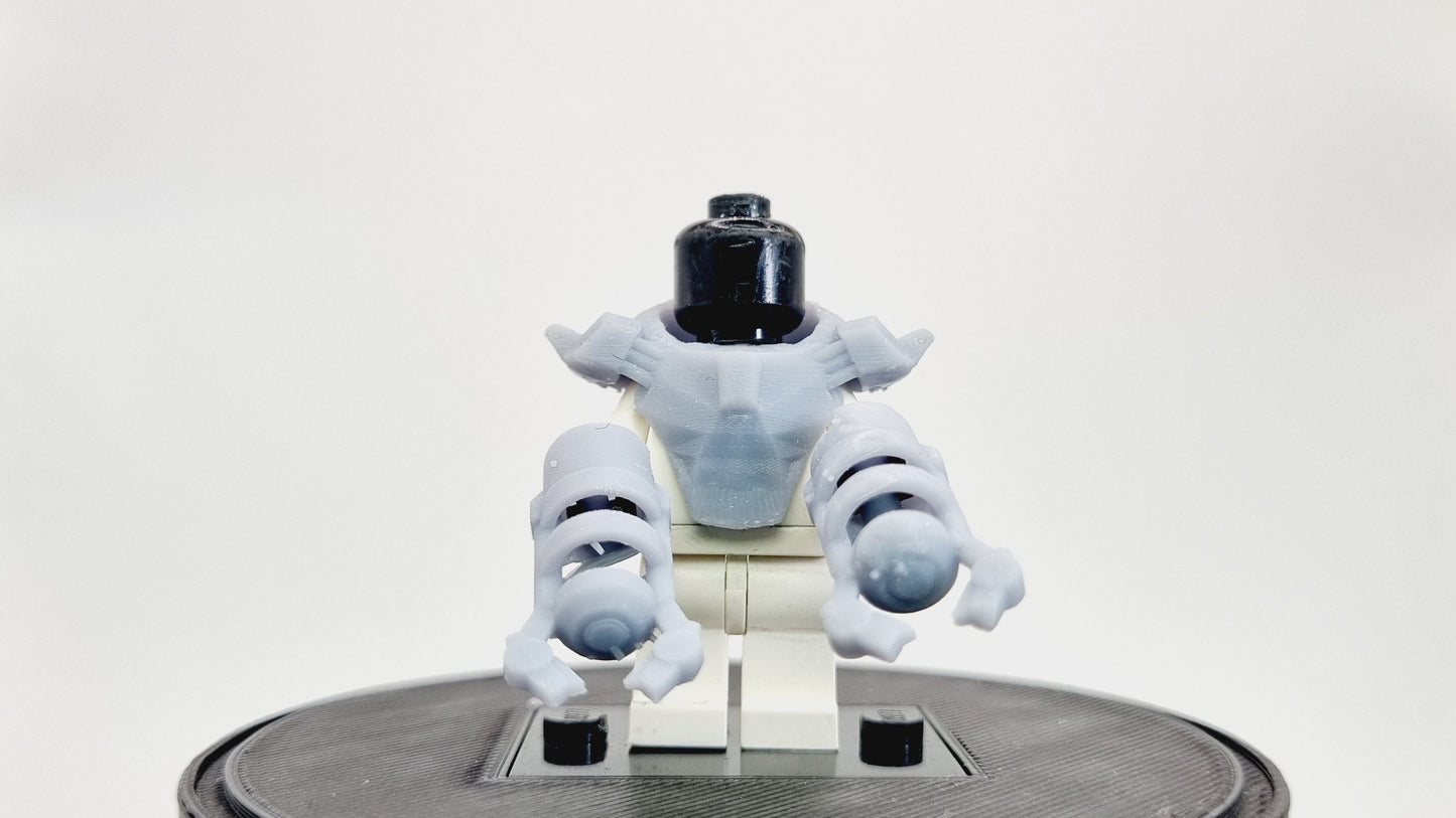 Building toy robot superhero suit with clamps!