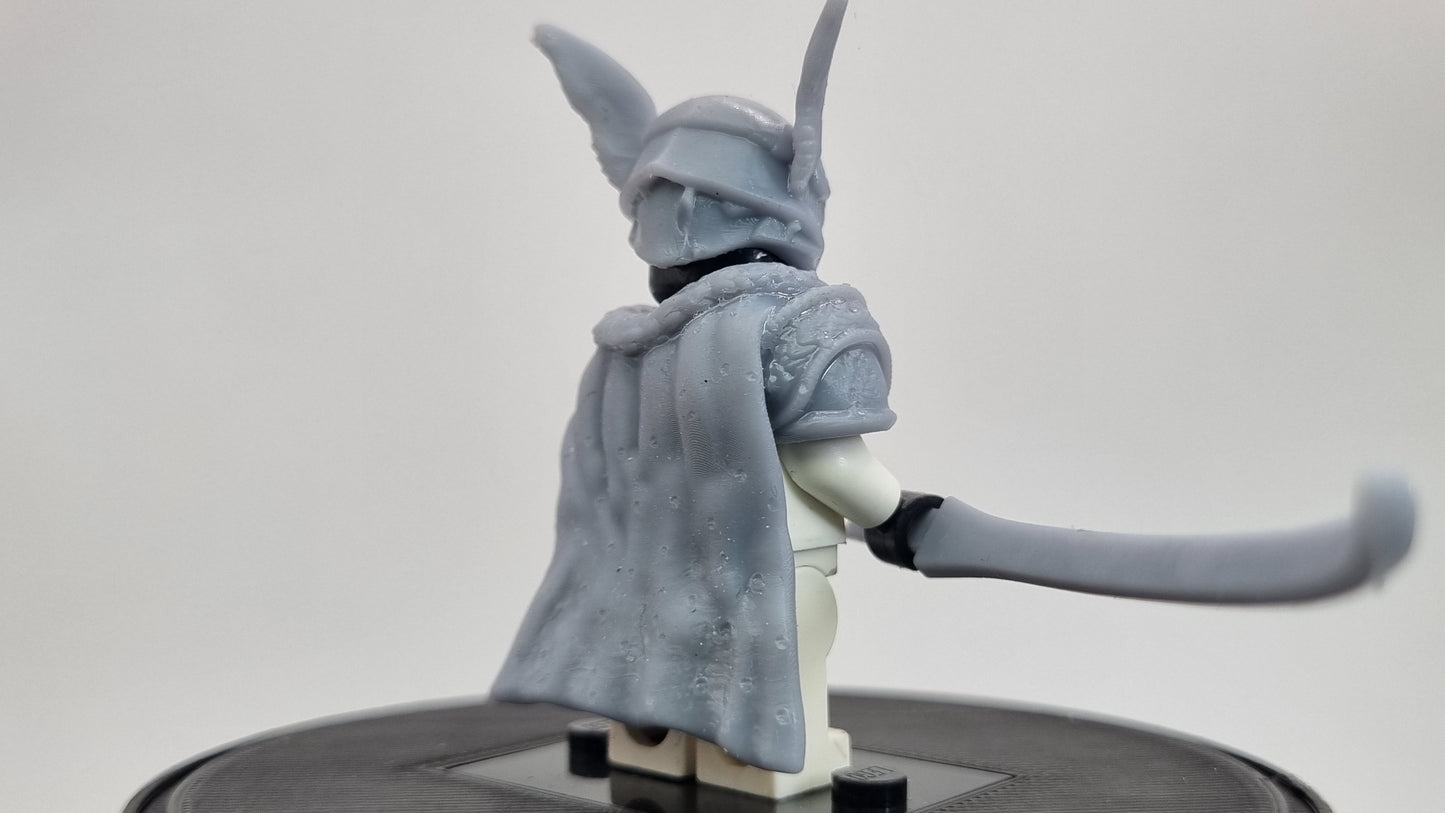 Building toy boss with long sword!