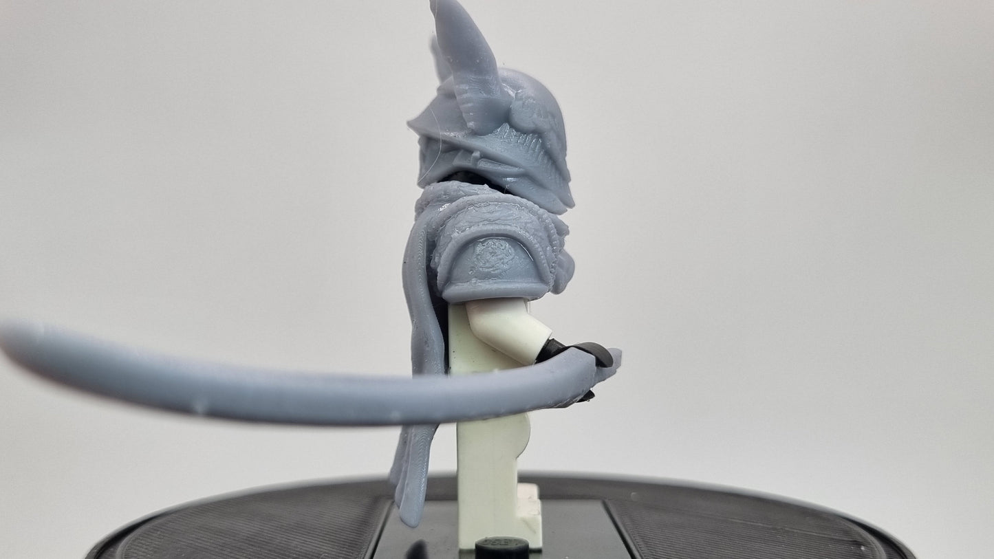 Building toy boss with long sword!