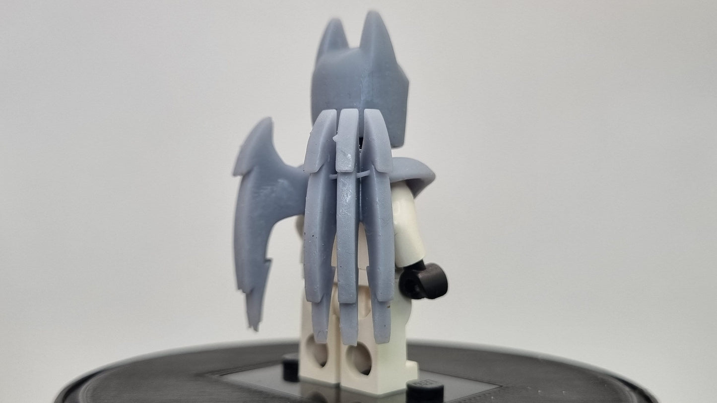 Building toy horned hero with wings!