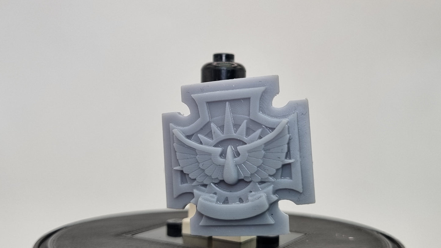 Building toy space warriors blood cross shield!