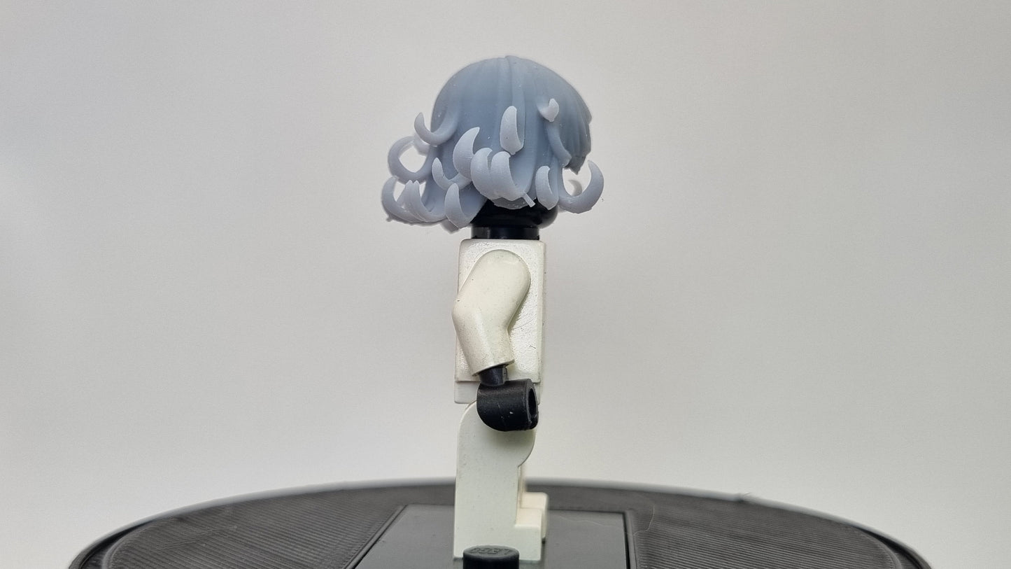 Building toy 3D printed single hit man wind girl hairpiece!