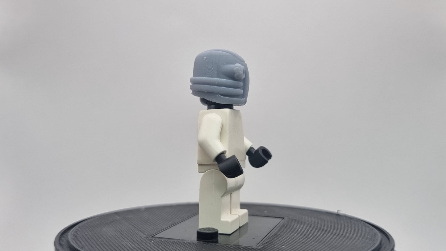 Building toy one eyed precesion super hero helmet!