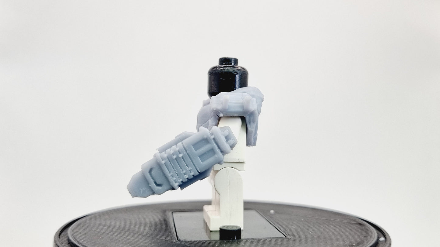 Building toy robot superhero suit with drills!