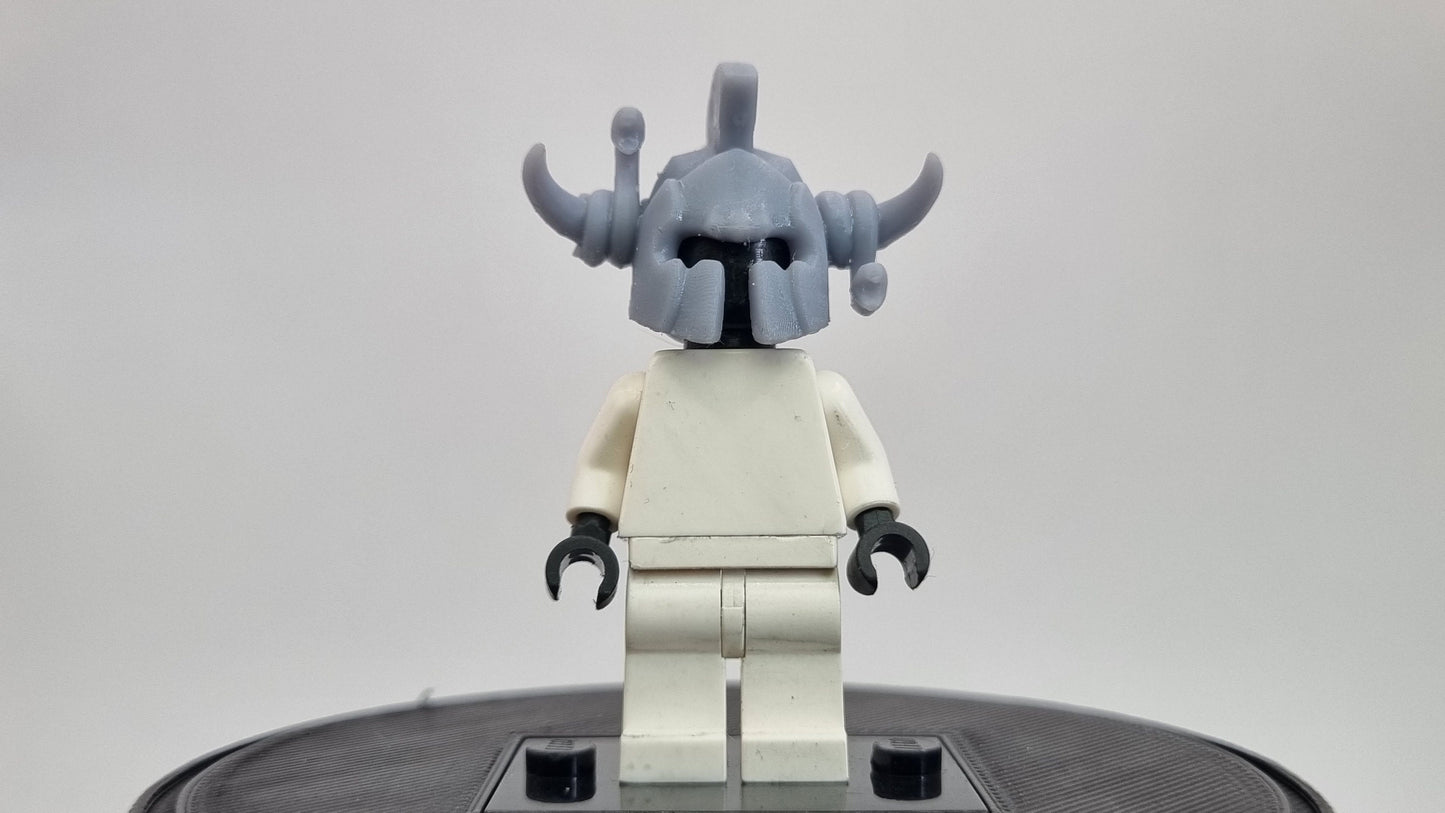 Building toy olympian god super villain helmet with horns!