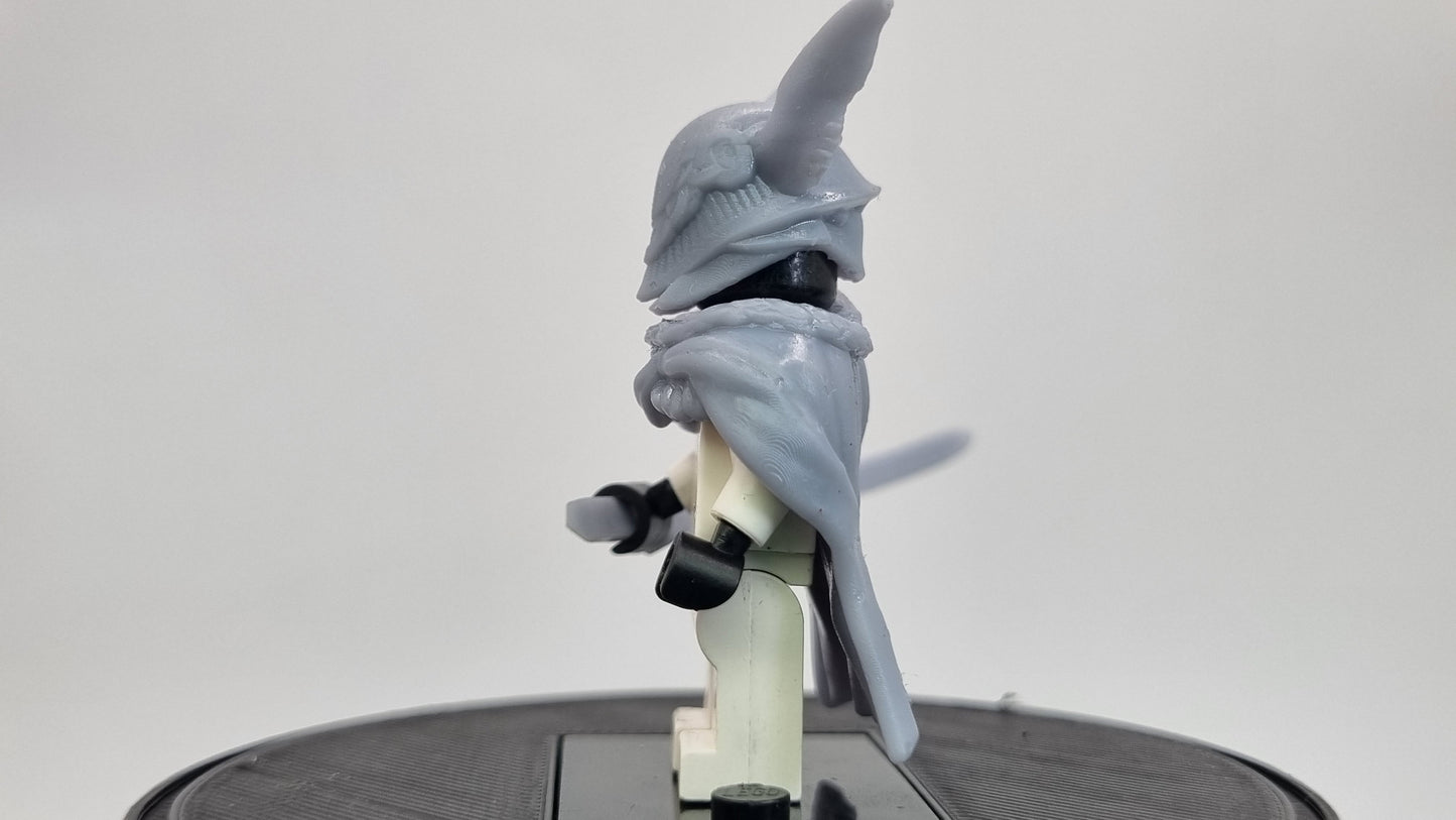 Building toy boss with long sword!