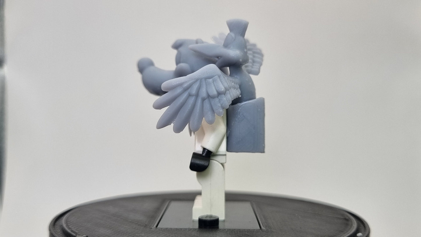 Building toy bear with bird in a bag!