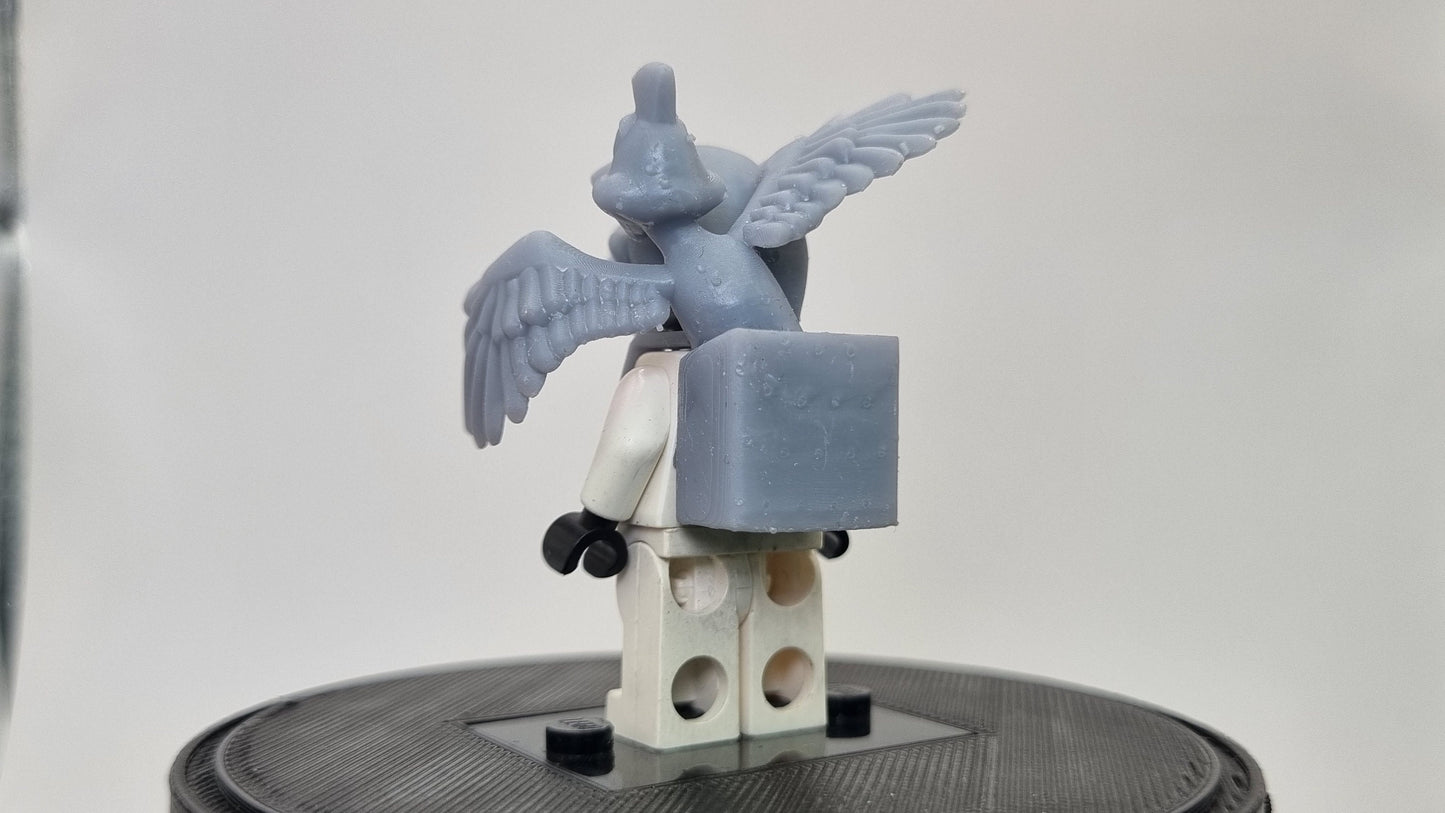 Building toy bear with bird in a bag!