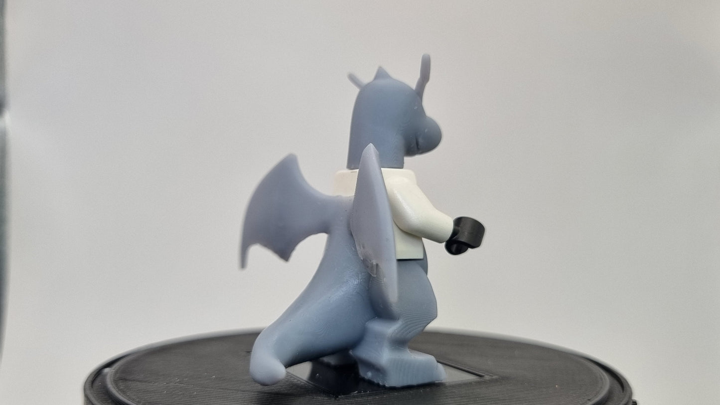 Building toy animal to catch dragon with figure body!