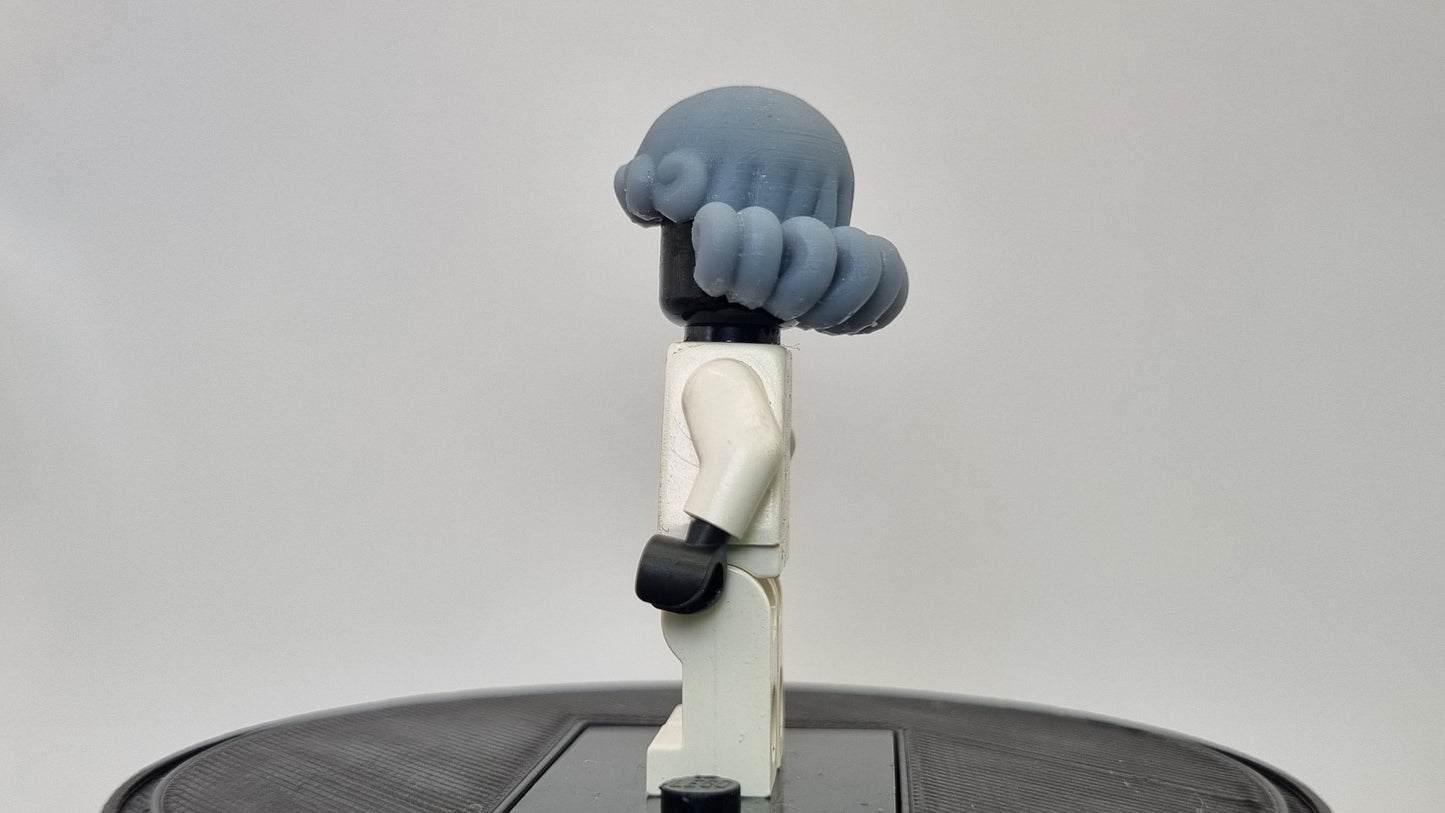 Building toy 3D printed single hit man wind girl hairpiece!
