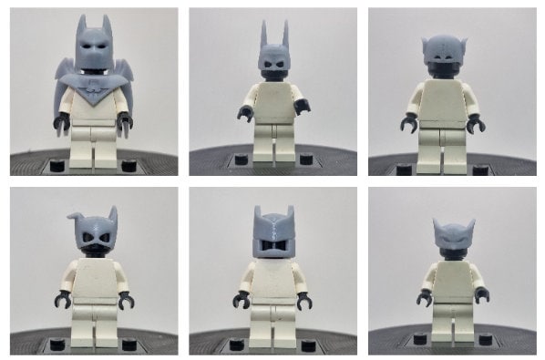 Building toy 3D printed dark pointy ear superhero hair pack v1