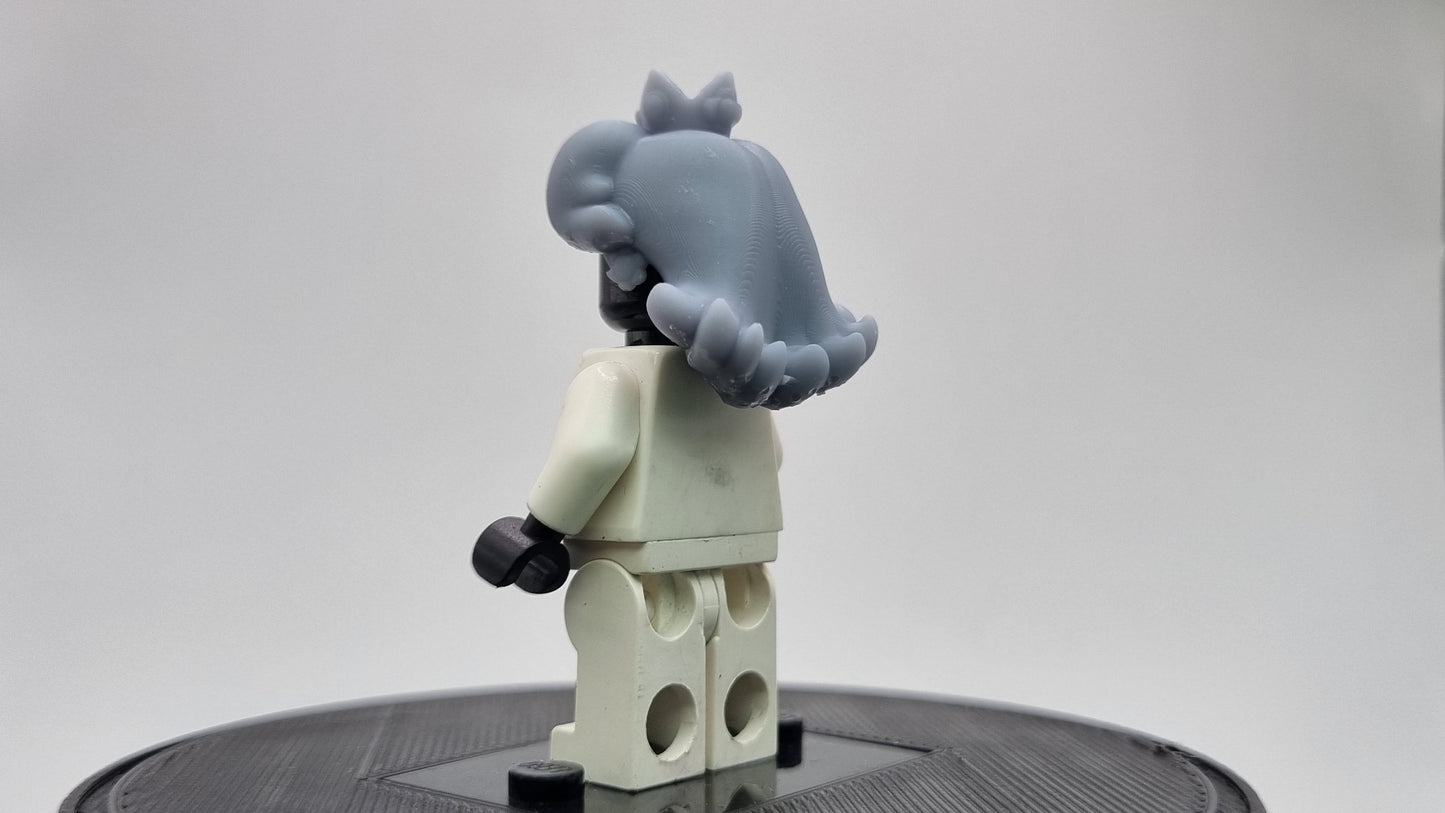 Building toy custom 3D printed royal hair piece 1