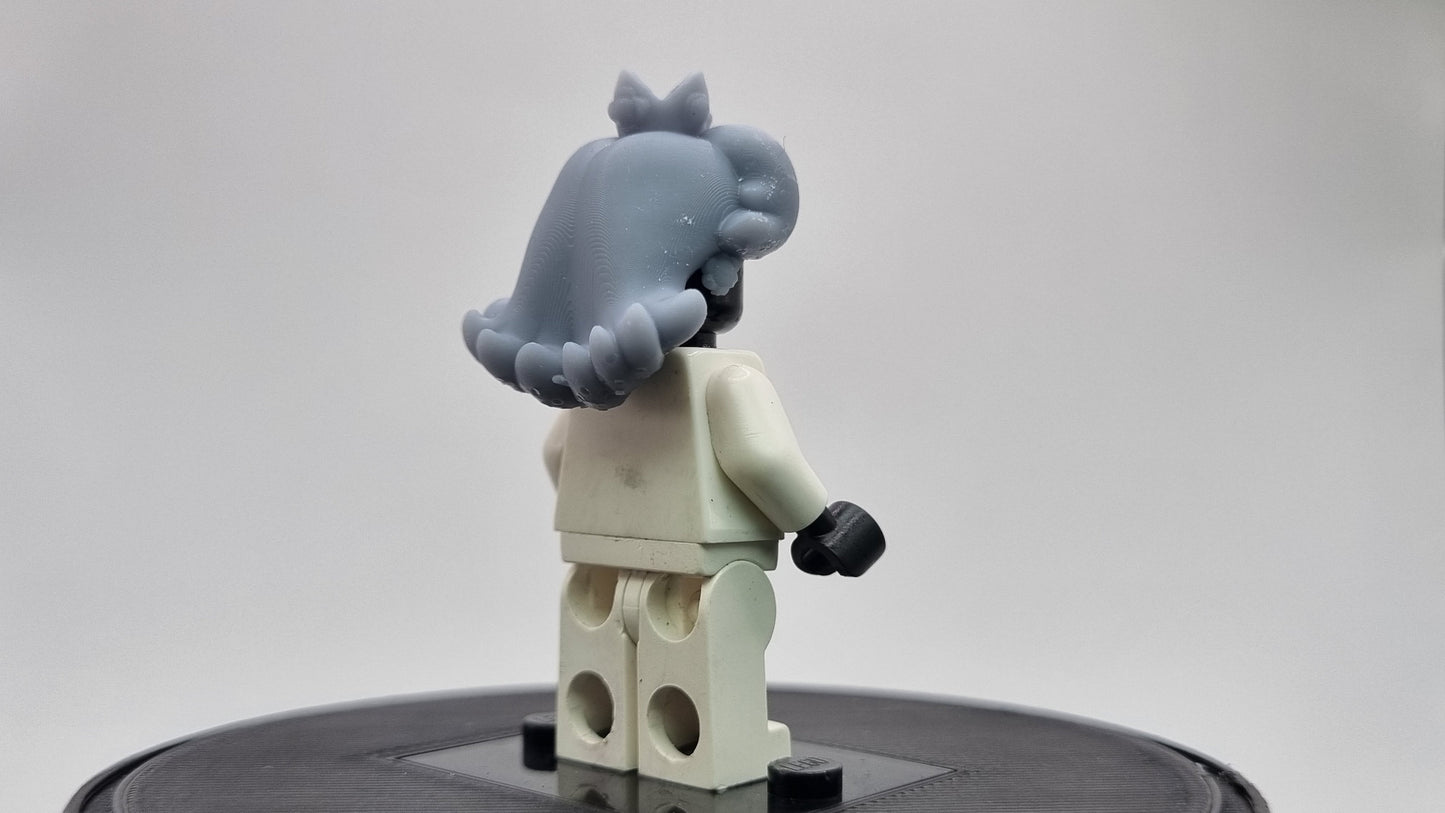 Building toy custom 3D printed royal hair piece 1