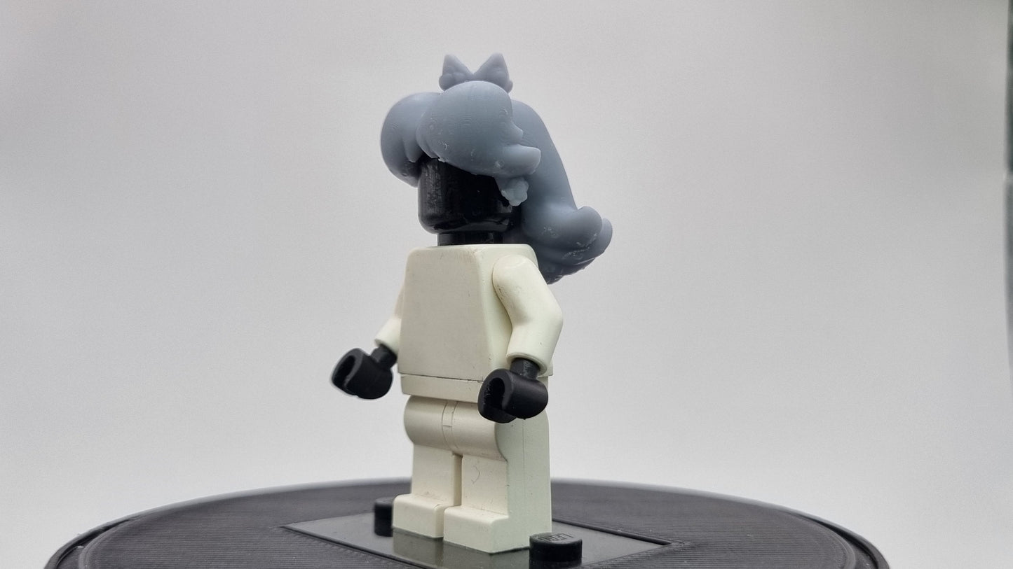 Building toy custom 3D printed royal hair piece 1