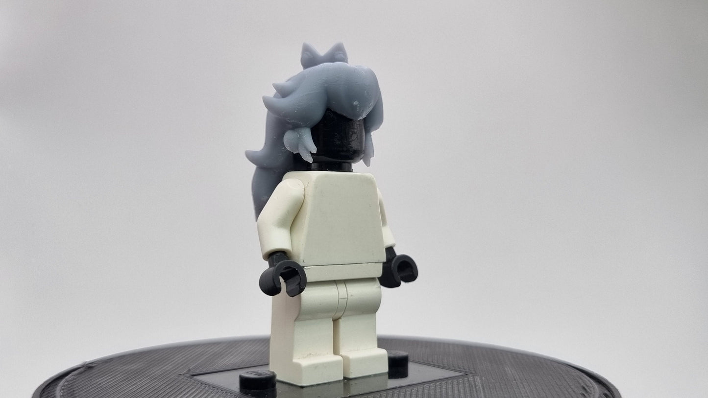 Building toy custom 3D printed royal hair piece 2