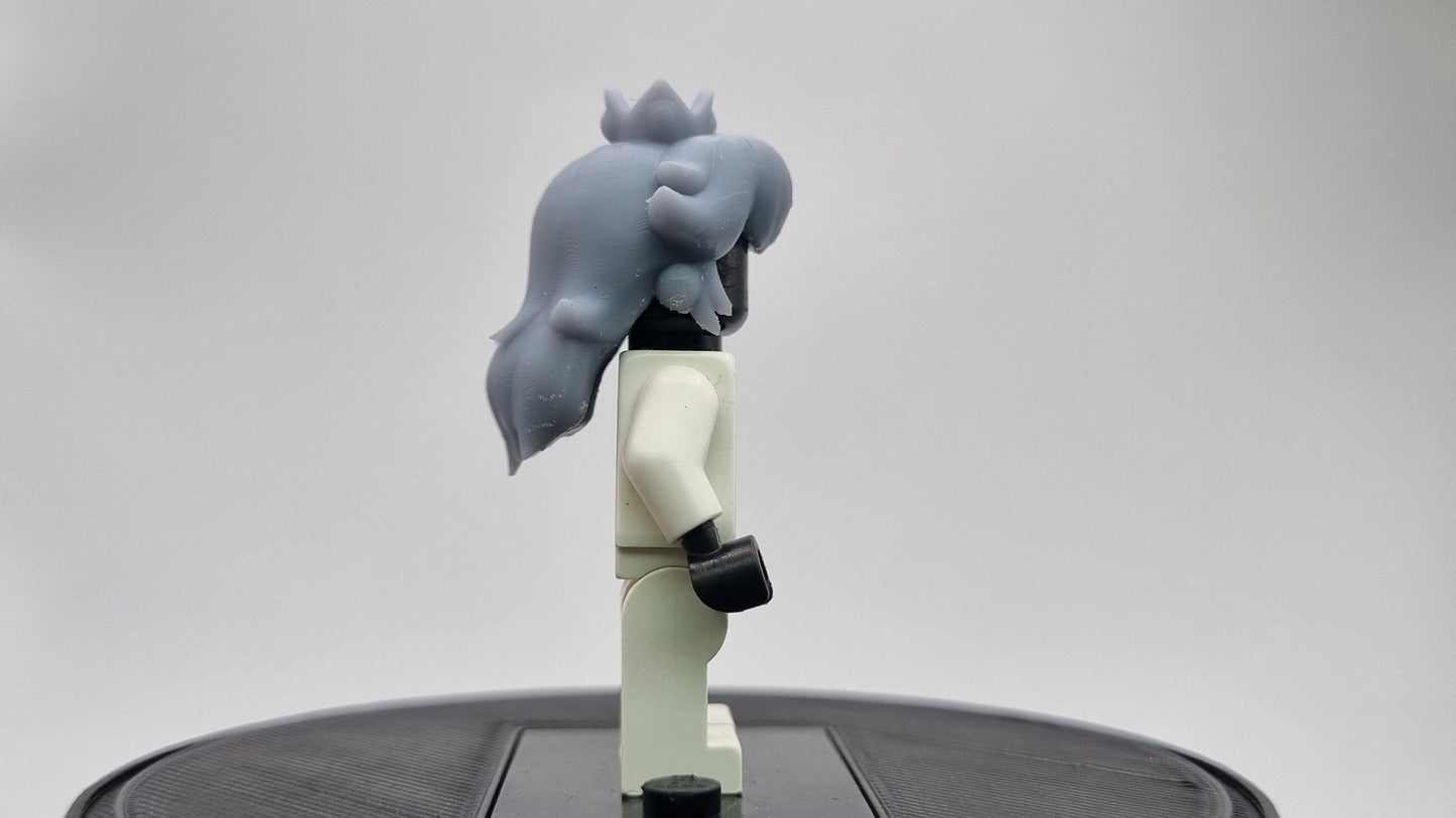 Building toy custom 3D printed royal hair piece 2