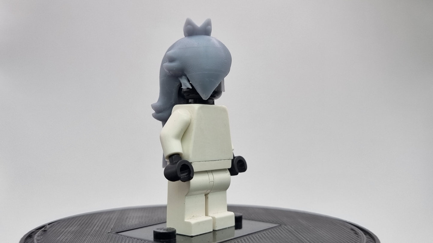 Building toy custom 3D printed royal hair piece 3