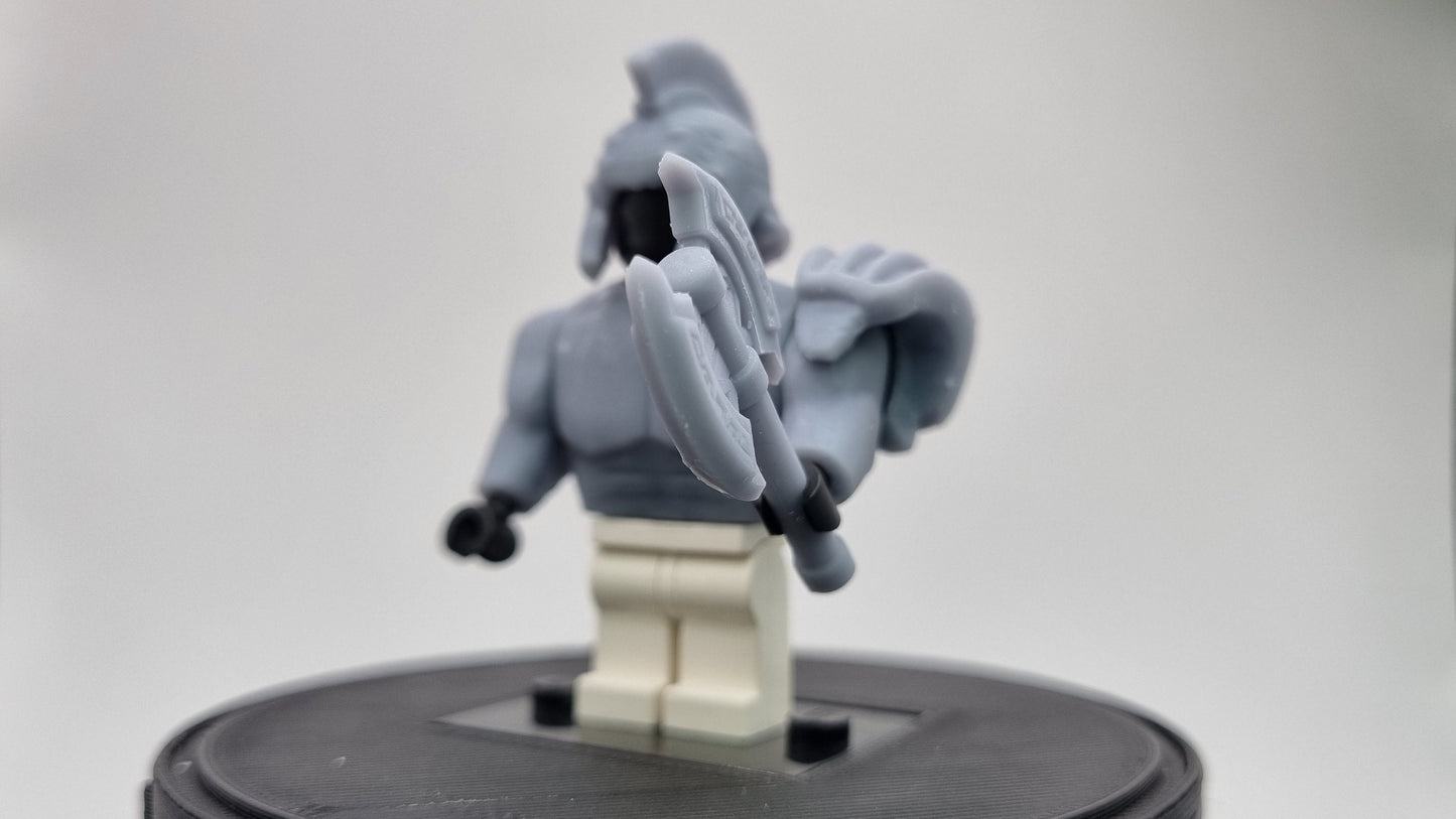 Building toy custom 3D printed buffed super hero gladiator!