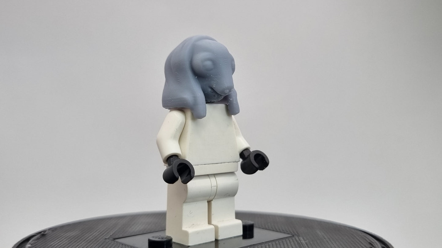 Building toy custom 3D printed galaxy wars alien with hood head!