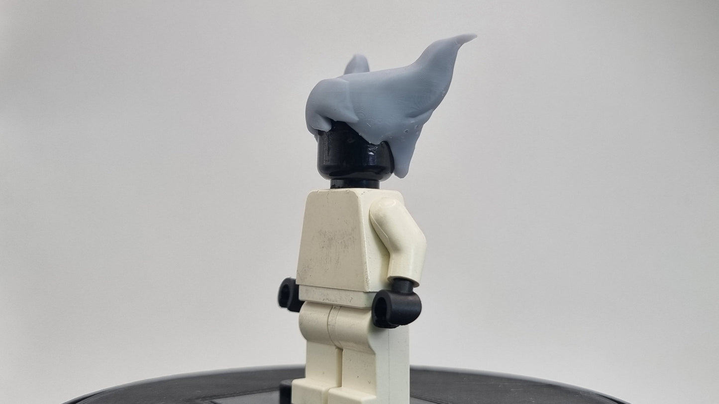 Building toy 3D printed goth super hero girl hairpiece!