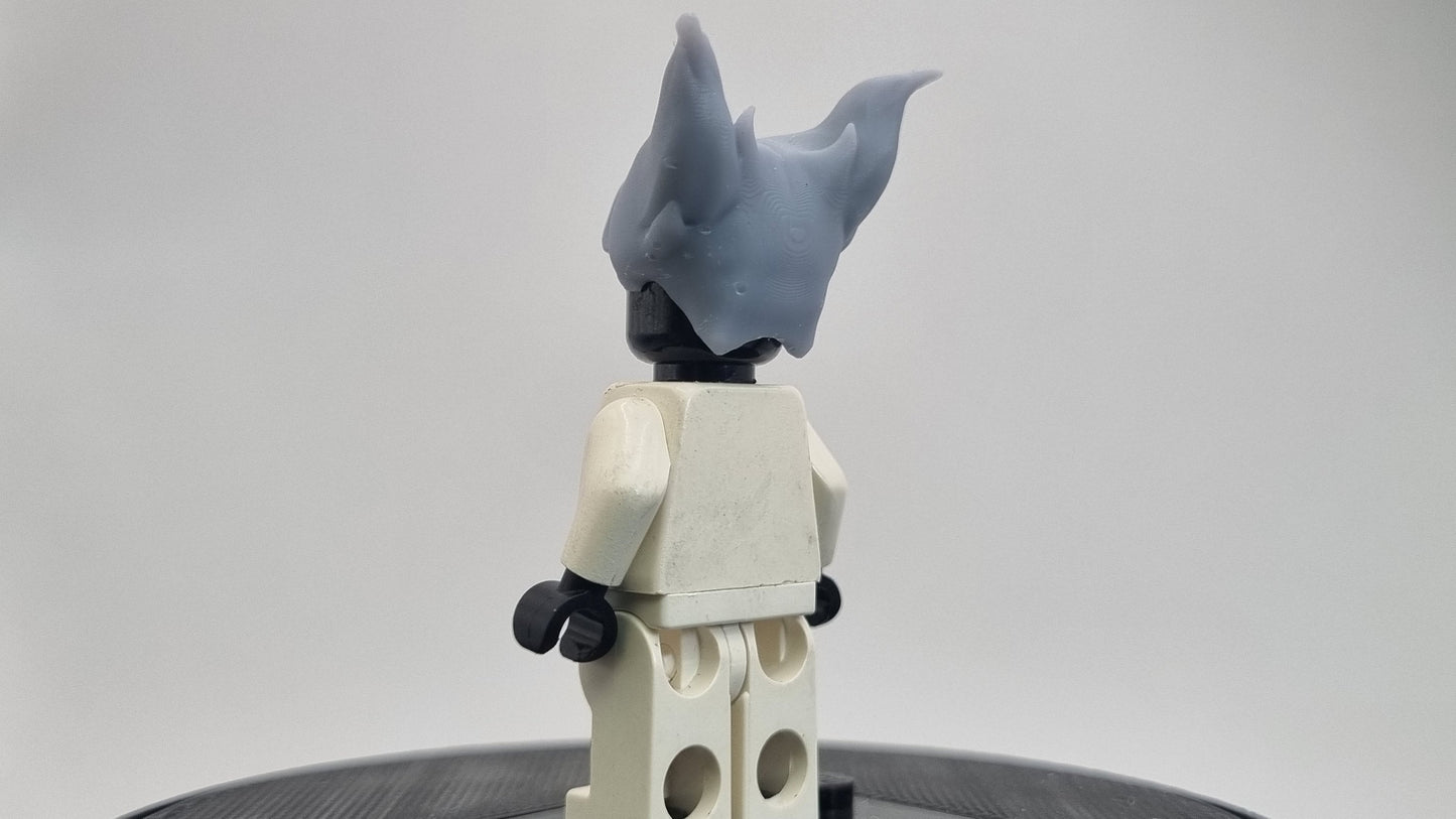 Building toy 3D printed goth super hero girl hairpiece!