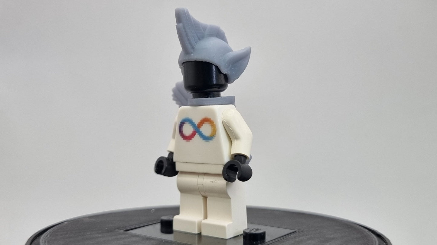 Building toy custom 3D printed classic style mohawk super hero!