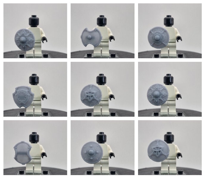 Building toy 3D printed shields pack 1