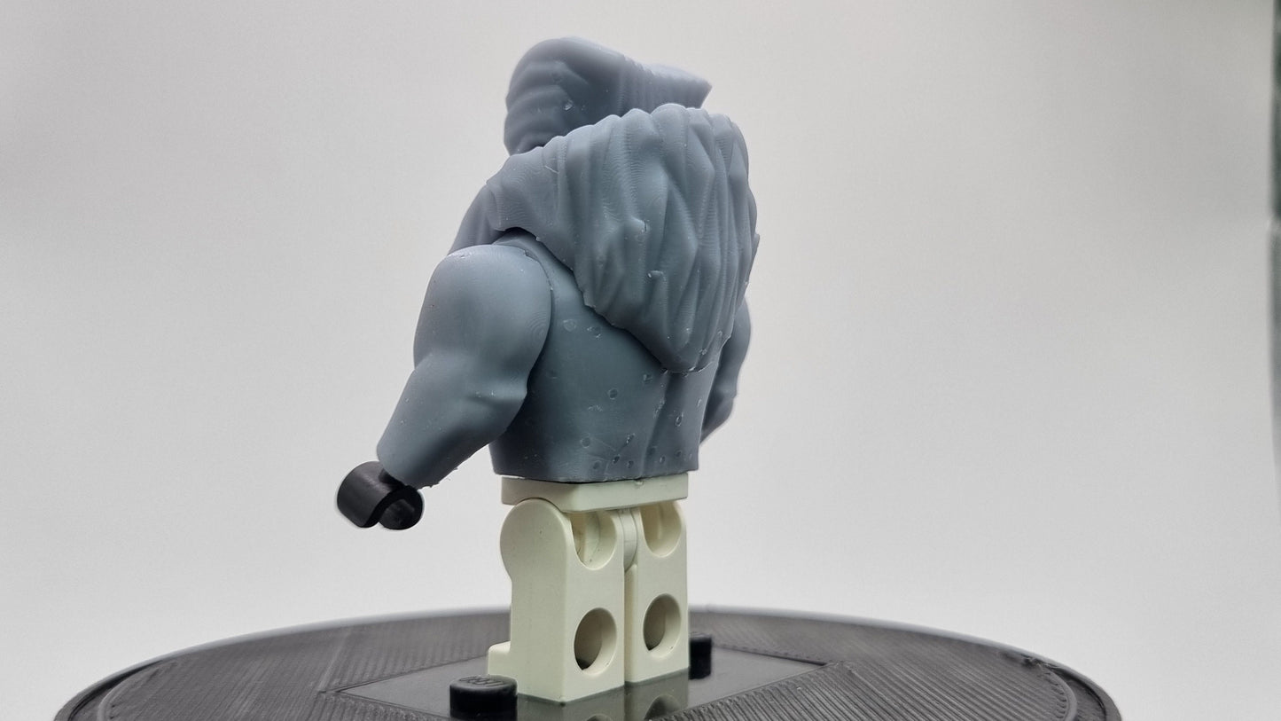 Building toy custom 3D printed buffed ancient cat villain!