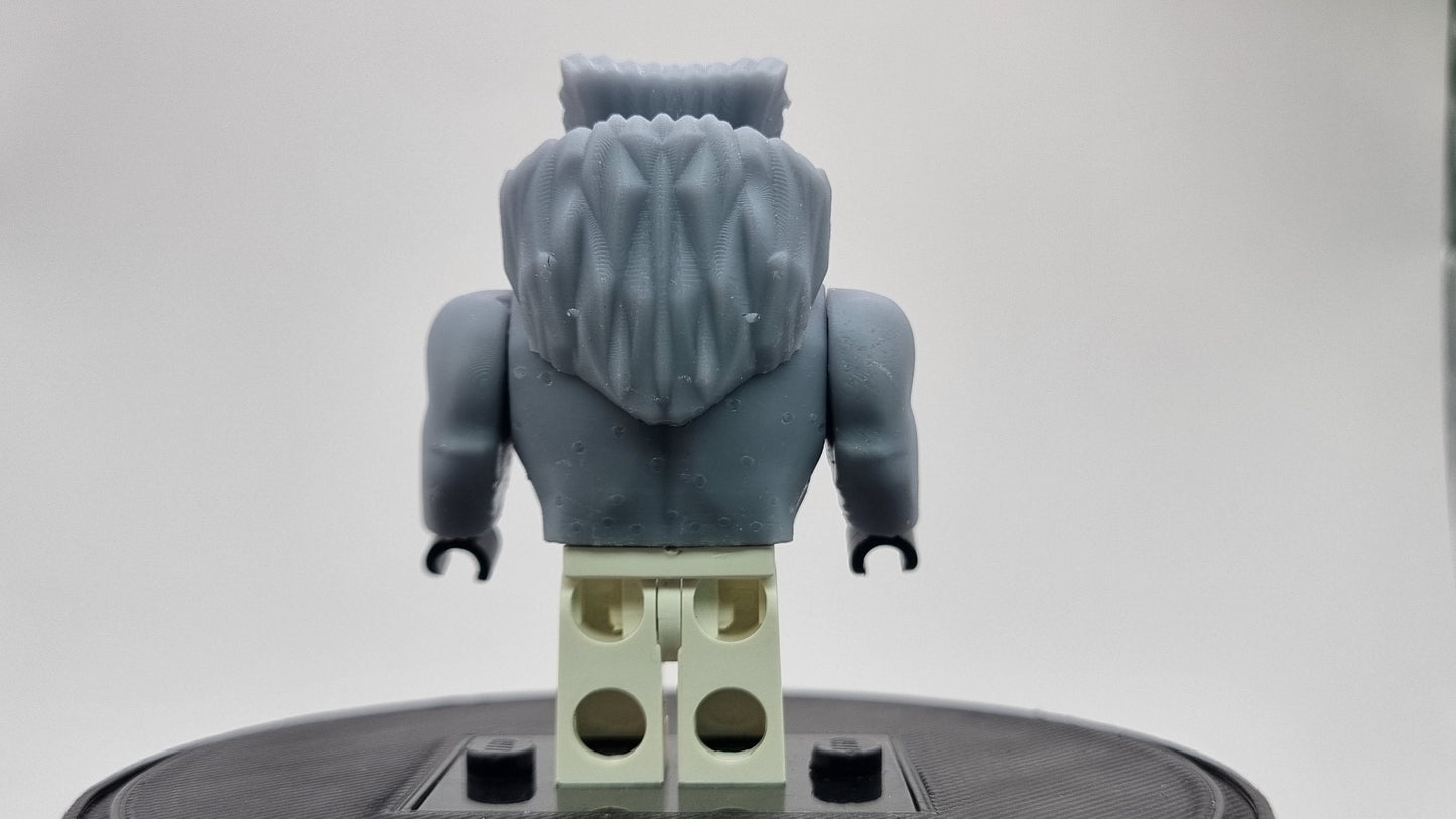 Building toy custom 3D printed buffed ancient cat villain!