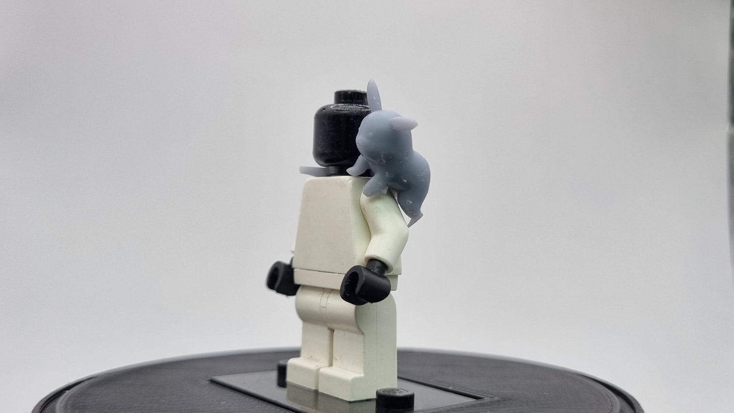 Building toy custom 3D printed animal to catch lightning animal on neck!