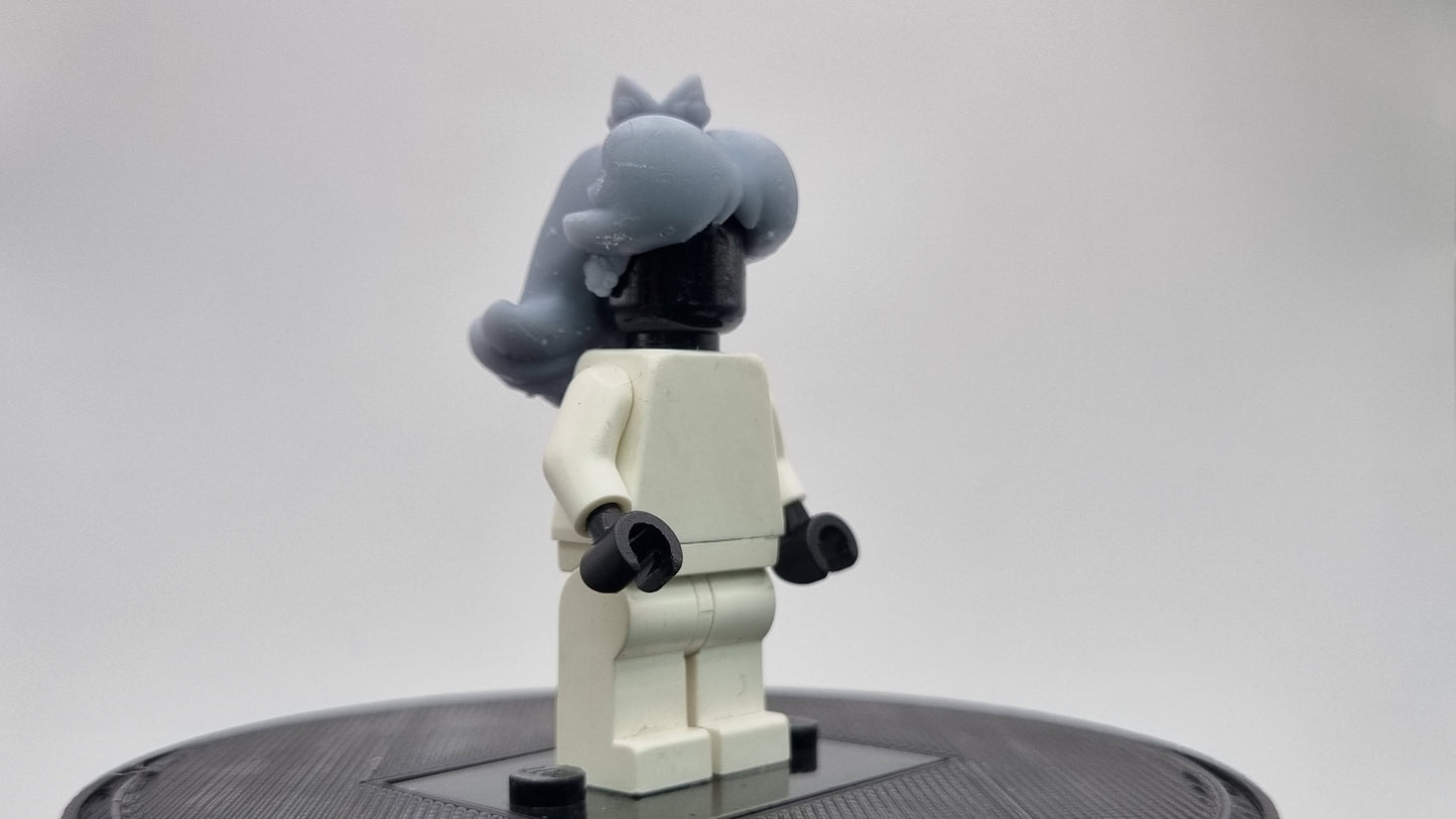 Building toy custom 3D printed royal hair piece 1